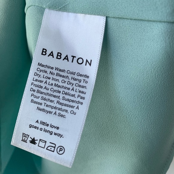 Babaton Maddox Back Slit Blouse - Baby Blue - Picture 8 of 9